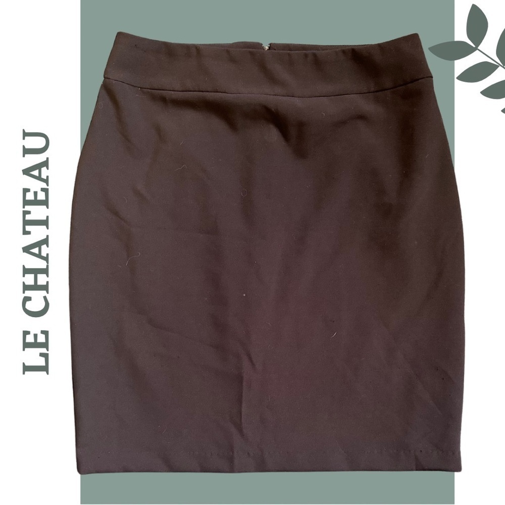 🛍️ Le Chateau Classic Black Mini Skirt Lined Back Zipper Size 4
